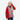 Circle A Western and Work girls' red hybrid jacket with a patterned front panel and hood for active wear.