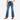 Circle A Western and Work girls Wrangler blue denim trouser jeans with a wide leg fit and five-pocket styling