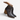 Circle A Western and Work grey One Day Bootie with rhinestone embellishments and a Western heel held against a blue sky