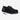 Circle A Western and Work Hey Dude Wally Work CT black mesh slip-on shoes with elastic laces and reflective heel detail.