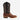 Circle A Western and Work Horse Power honey bullfight leather cowboy boot with black shaft and intricate stitching