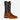 Circle A Western and Work Horse Power distressed bison leather steel toe work boot with ornate stitching on shaft.