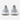 Rear view of Circle A Western and Work Kane Revive All-Conditions recovery shoes in ash grey with speckled soles.