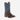 Circle A Western and Work Anderson Bean kids western boots with toast bison leather vamp and blue lava stitched shaft