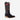 Circle A Western and Work kids' black suede and leather western boots with red stitching and cutter toe