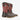Circle A Western and Work kids' Durango Lil' Rebel Pro western boots in dark chestnut leather and crimson faux shaft.