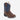 Circle A Western and Work kids brown leather western boot with midnight blue shaft and broad square toe