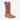 Circle A Western and Work Old West kids' western boots with camel suede foot, rust-red shaft, and turquoise stitching.