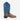 Circle A Western and Work Old West kids' square toe boot with light brown leather foot and antique turquoise shaft.