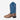 Circle A Western and Work Old West kids' square toe western boot with light brown leather foot and turquoise shaft.
