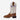 Circle A Western and Work kids western boot with light brown leather foot and white crackle shaft with colorful stitch