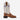 Circle A Western and Work Old West kids western boot with light brown leather foot and white crackle shaft