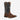 Circle A Western and Work kids' western boot in chocolate alligator-print leather with a dusty blue longhorn shaft.