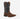 Circle A Western and Work kids' western boot in chocolate alligator-print leather with a dusty blue longhorn shaft.