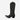 Circle A Western and Work Lane Smokeshow jet-black western boot with snip toe, side zipper, and cosmic stitching.