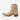 Circle A Western and Work Lane Emma Jane latte suede ankle bootie with a snip toe and signature turquoise sole