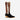 Circle A Western and Work Macie Bean western boot with black suede vamp, whiskey leather shaft, and cream inlays.
