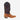 Circle A Western and Work Macie Bean western boots with tan leather vamp, black shaft, and contrast pink piping.