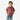 Toddler boy wearing a Circle A Western and Work maroon paisley short sleeve pearl snap shirt with blue jeans and boots.