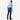 Circle A Western and Work men's medium wash denim FR M3 loose fit straight leg jeans with reinforced belt loops and deep pockets.
