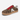 Circle A Western and Work MIA Axel sneaker in leopard print with red laces, white side stripe, and gum rubber sole.