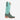 Circle A Western and Work R. Watson mint cowhide and teal roughout leather Western boots with a cutter toe