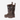 Circle A Western and Work Muck Kids' Chore Classic boots featuring a black chicken print and brown rubber base.