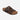 Circle A Western and Work Nora 3 chocolate slip-on sandal with braided straps, large buckle, and floral cork footbed.