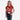 Circle A Western and Work girl wearing a red short sleeve crew neck t-shirt with a white farm hand graphic print