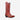 Circle A Western and Work red leather cowboy boot with bone star inlays, stud accents, and a sleek snip toe profile.