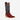 Circle A Western and Work R. Watson cowboy boot with rhubarb roughout leather vamp and black Sinatra cowhide shaft
