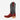 Circle A Western and Work R. Watson cowboy boot with rhubarb roughout leather vamp and black Sinatra cowhide shaft.