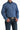 Circle A Western and Work royal blue long sleeve button-front shirt with an allover geometric print and Cinch logo.