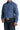 Circle A Western and Work royal blue long sleeve button-front shirt with an allover geometric print and Cinch logo.