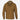 Back view of a Circle A Western and Work rust-colored quarter-zip hoodie with a camouflage-lined hood.