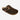 Circle A Western and Work taupe suede clog with leopard print, featuring a large copper buckle and studded trim.