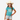 A young girl wearing a Circle A Western and Work teal short-sleeve jersey graphic tee and a straw cowboy hat.