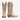 Circle A Western and Work Tecovas The Annie tall Western boots in fawn suede with snip toe and shaft embroidery