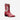 Circle A Western and Work Tecovas Jolene cowgirl boot in crimson and bone cowhide with horseshoe-inspired inlay.