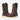 Circle A Western and Work Thorogood brown leather steel toe Wellington work boots with white stitching and a cream sole.