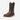 Circle A Western and Work Thorogood brown leather steel toe Wellington work boots with white stitching and a cream sole.