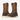Circle A Western and Work Thorogood men's brown leather square toe steel toe work boots with decorative stitching and white soles.