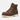 Circle A Western and Work Thorogood 6" brown leather moc toe steel toe work boots with yellow laces and white stitching.