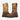 Circle A Western and Work Thorogood USA Embossed Flag Composite Work Boots in brown leather and tan suede with American flag detail.
