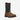 Circle A Western and Work Thorogood waterproof brown leather square toe cowboy boots with black shafts and decorative stitching.