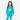 Young girl wearing a bright turquoise Circle A Western and Work sweatpants set with a Star of the Show graphic print.