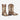 Circle A Western and Work Twister Lily girls' square toe western boots in aged grey-brown with floral embroidery.