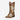 Circle A Western and Work Twister Lily girls square toe western boot in aged grey-brown with floral embroidery