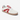 Circle A Western and Work Very G Retro 2 white sneaker with red accents and gingham laces on a tan sole
