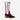 Circle A Western and Work Macie Bean women's western boot in violet suede with a pink metallic shaft and square toe.